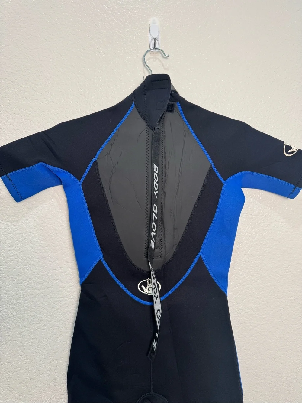 Body Glove Wetsuit Juniors Size 14 Shorty Spring Suit Black Blue Back Zip
